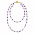 Purple & White Pearl Necklace
