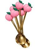 Golden Spoons with Peach Detail
