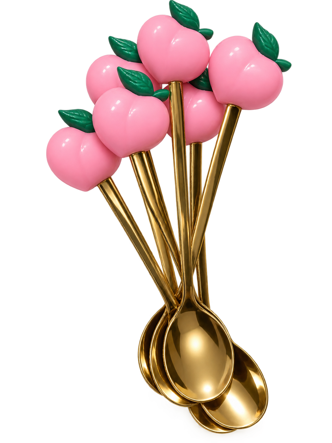 Golden Spoons with Peach Detail