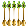 Gold Spoons with Avocado Detail