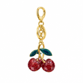 Glitter Cherry Keychain