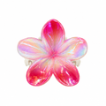 Holographic Flower Hair Claw - Hot Pink