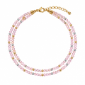 Pink Gold & Silver Layered Waist Bead