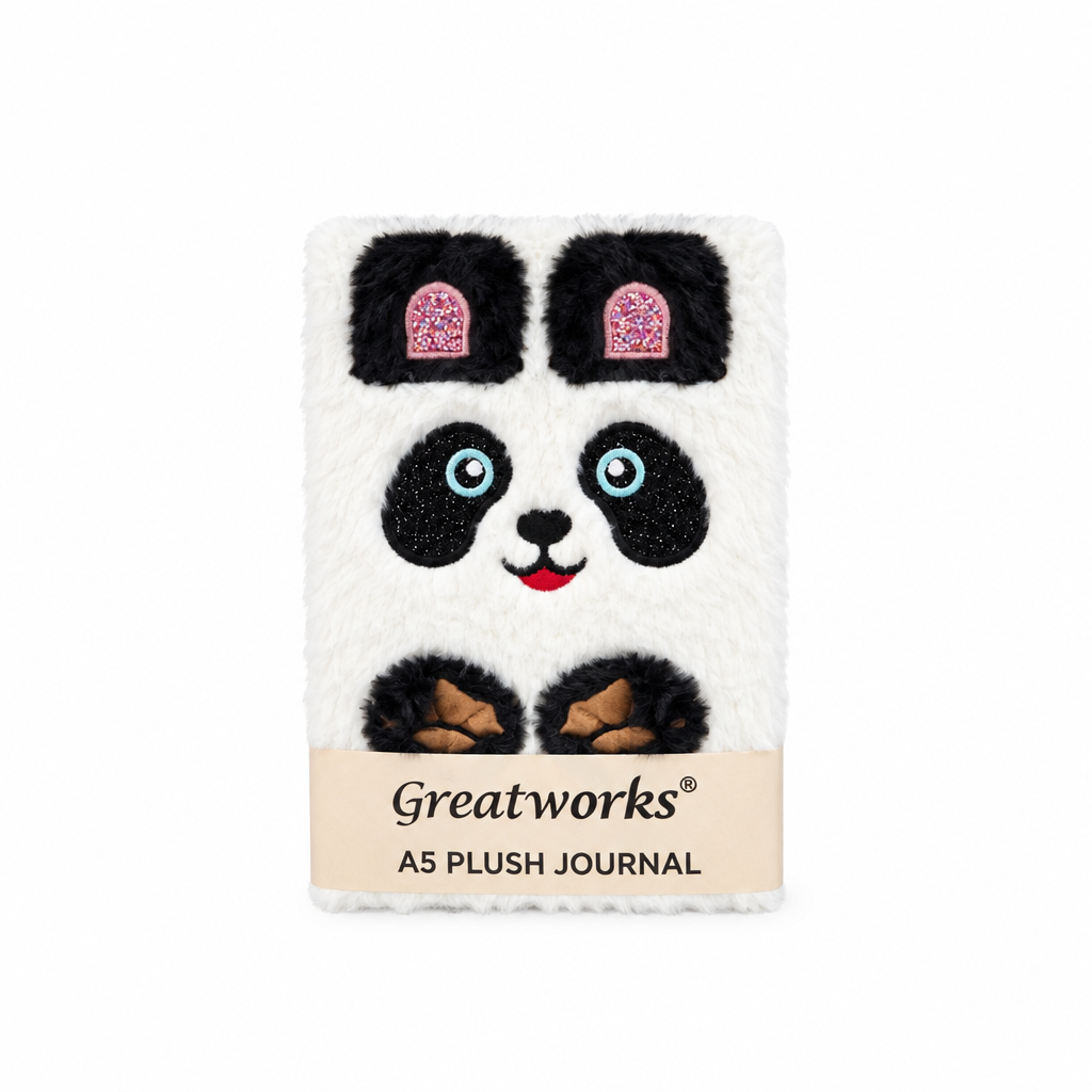 Panda A5 Plush Journal