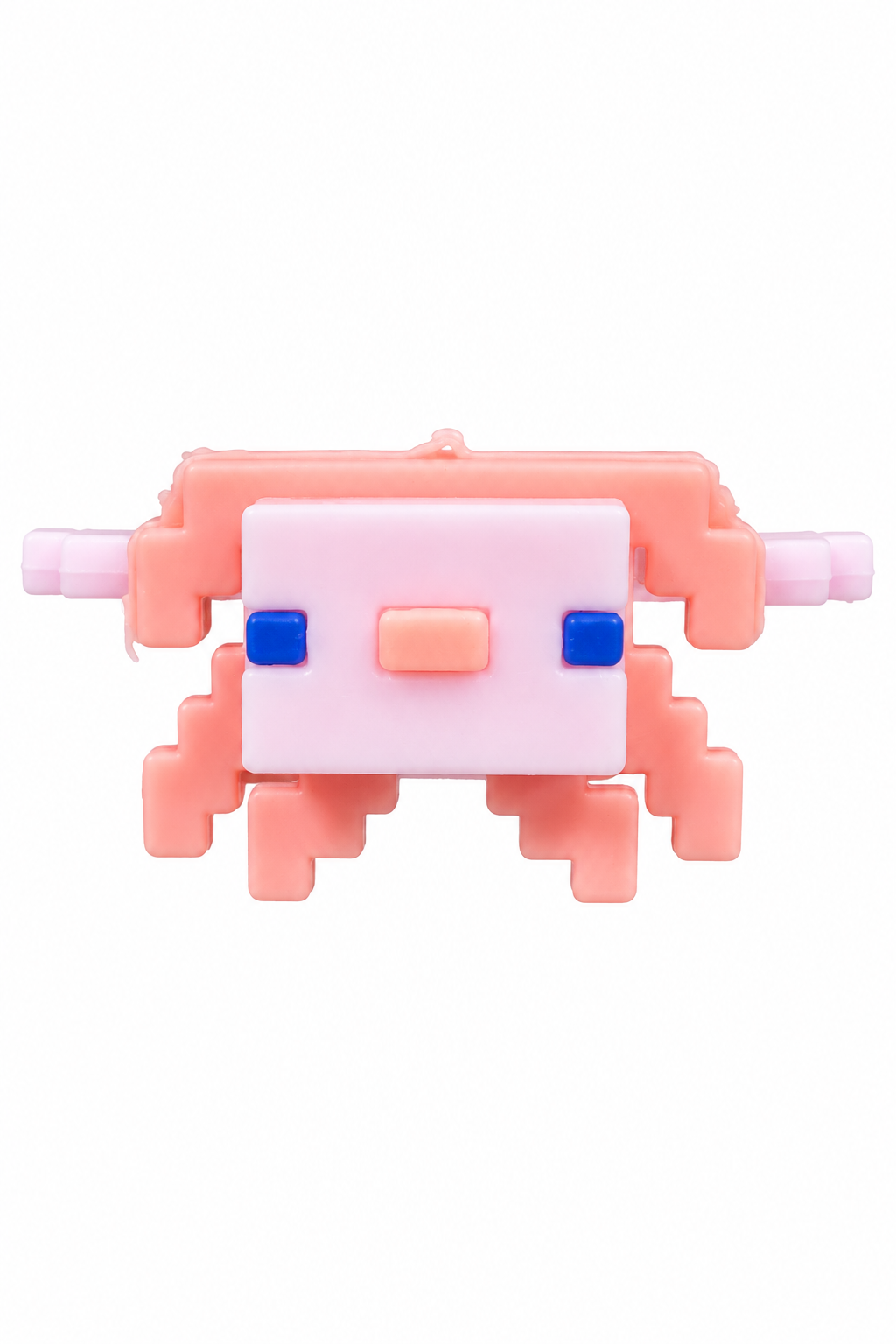 Pink Minecraft Axolotl Keychain